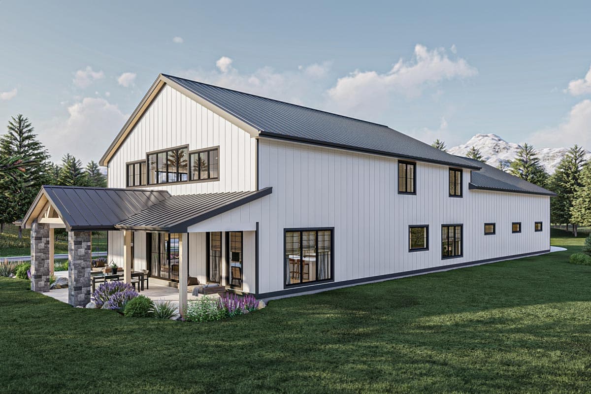 Plan 623302DJ: Barndominium-Style House Plan with 4-Car Garage - 3476 Sq Ft - Image #6 - Barndominium, Country, Modern Farmhouse, New American