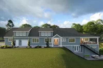 Sprawling Mountain Home Plan with 4-Car Garage - 5386 Sq Ft - 