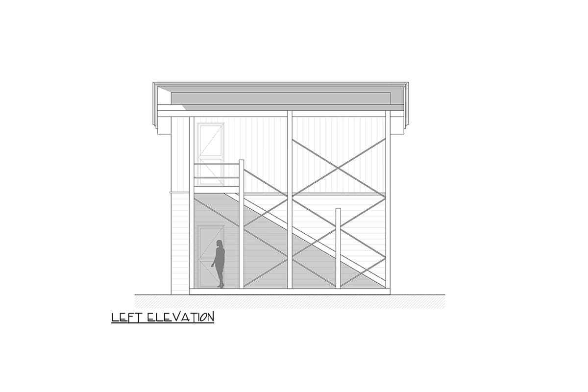 Plan 311048RMZ: Two-Story Modern Garage Apartment or ADU - 582 Sq Ft - Image #5 - Carriage, Contemporary, Mid Century Modern, Modern, Northwest