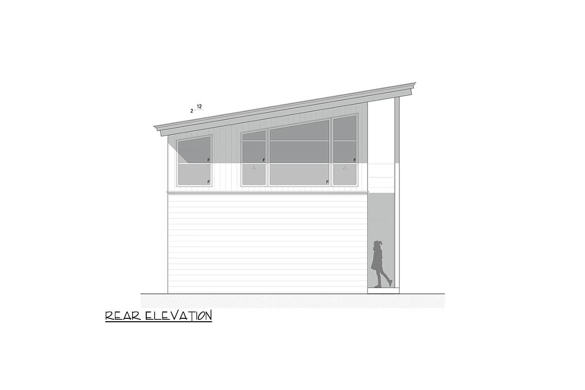 Plan 311048RMZ: Two-Story Modern Garage Apartment or ADU - 582 Sq Ft - Image #6 - Carriage, Contemporary, Mid Century Modern, Modern, Northwest