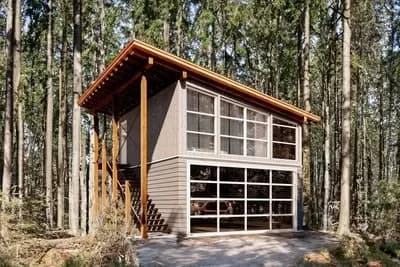 Two-Story Modern Garage Apartment or ADU - 582 Sq Ft