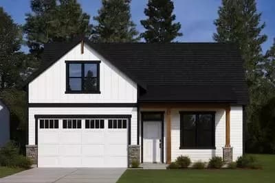 Craftsman Farmhouse Plan with Main-Level Master Suite