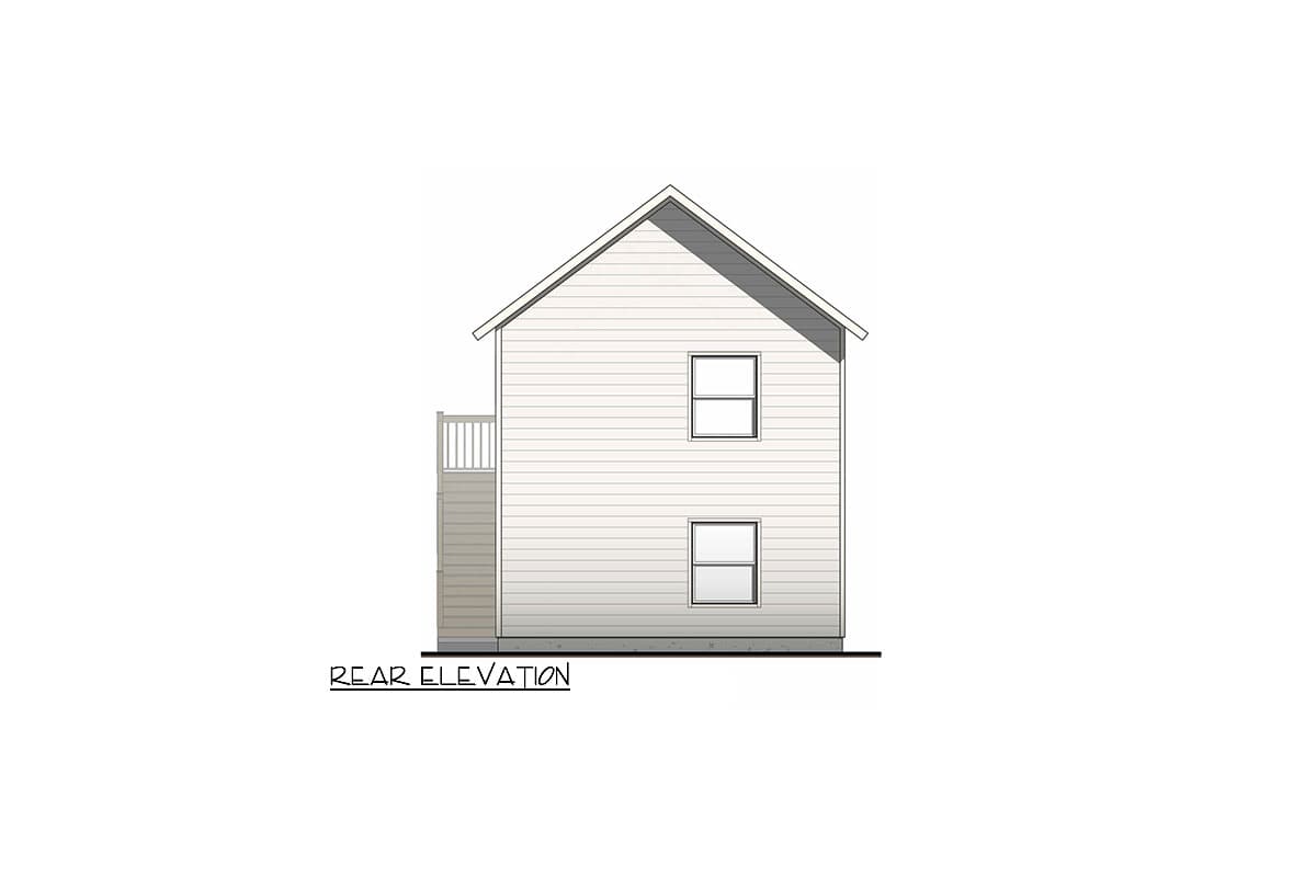 Plan 100317GHR: Modern Style Duplex House Plan with Full-Floor 2-Bed 2-Bath 800 Sq Ft Units - Image #5