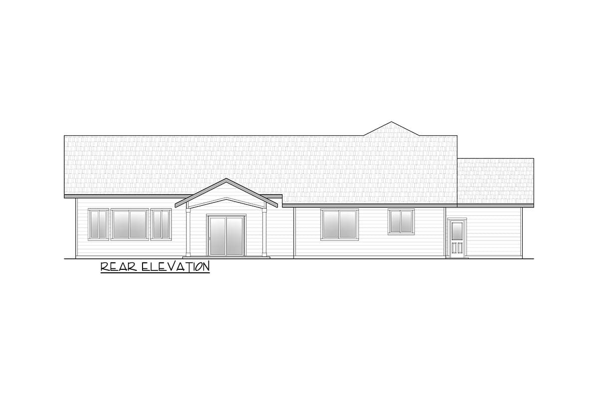 Plan 246020DLR: Craftsman Style House Plan with 3 Bedrooms and 3-Car Garage - Image #3 - Craftsman, Traditional