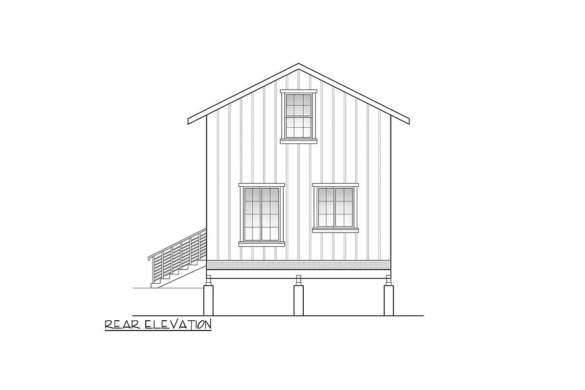 Plan 246021DLR: 2-Bed Modern Cabin House Plan with ADU Potential - 1062 Sq Ft - Image #4 - Cabin, Cottage