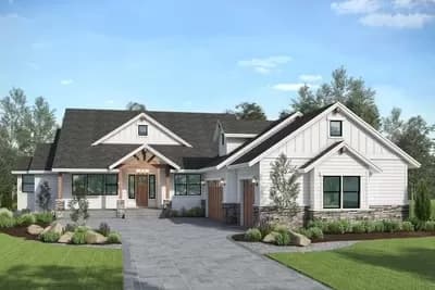 Modern Farmhouse with Home Office and Flex Room - 2502 Sq Ft