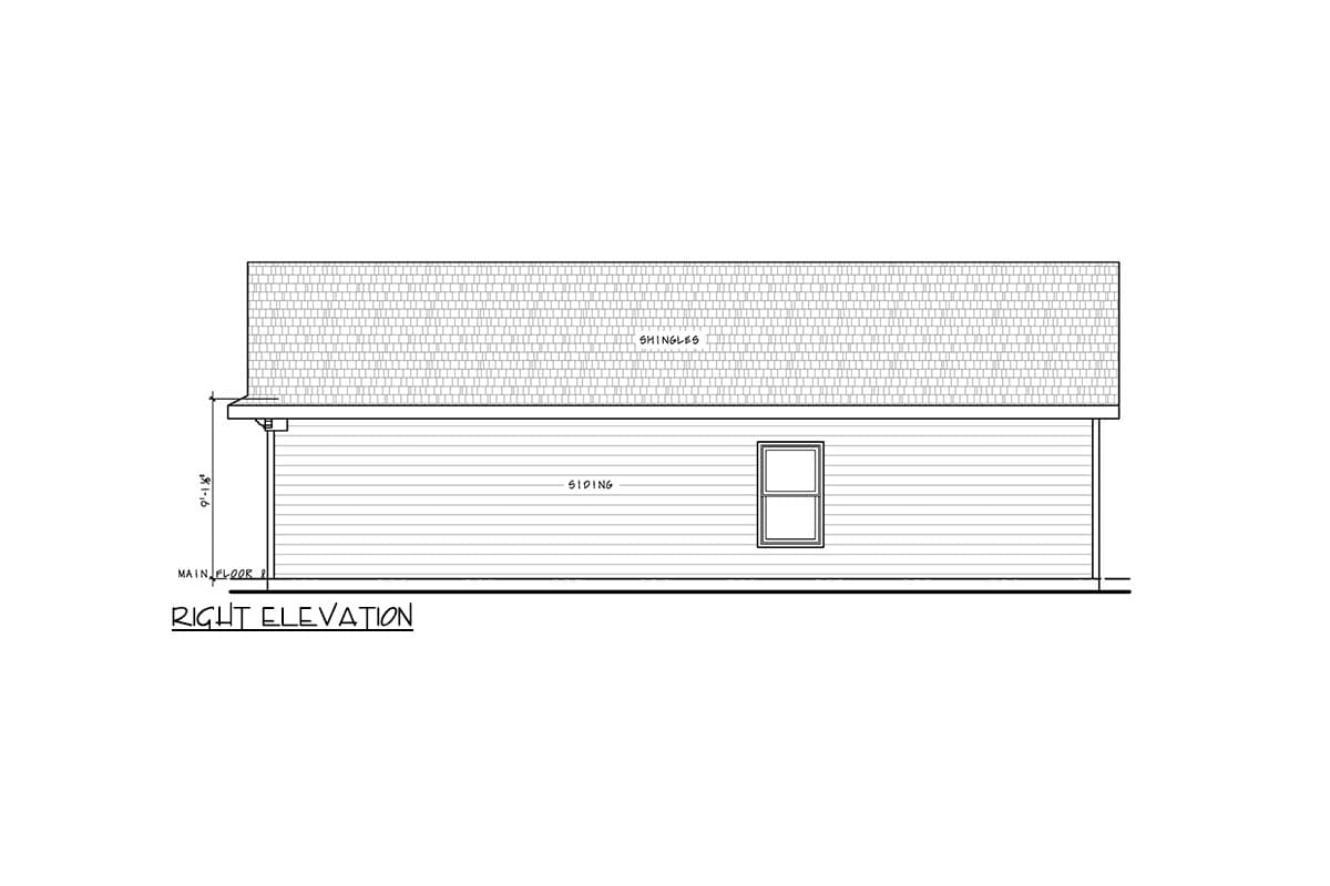 Plan 42446DB: 3-Bed Compact Cottage House Plan - 1050 Sq Ft - Image #4 - Cabin, Cottage, Country, Traditional