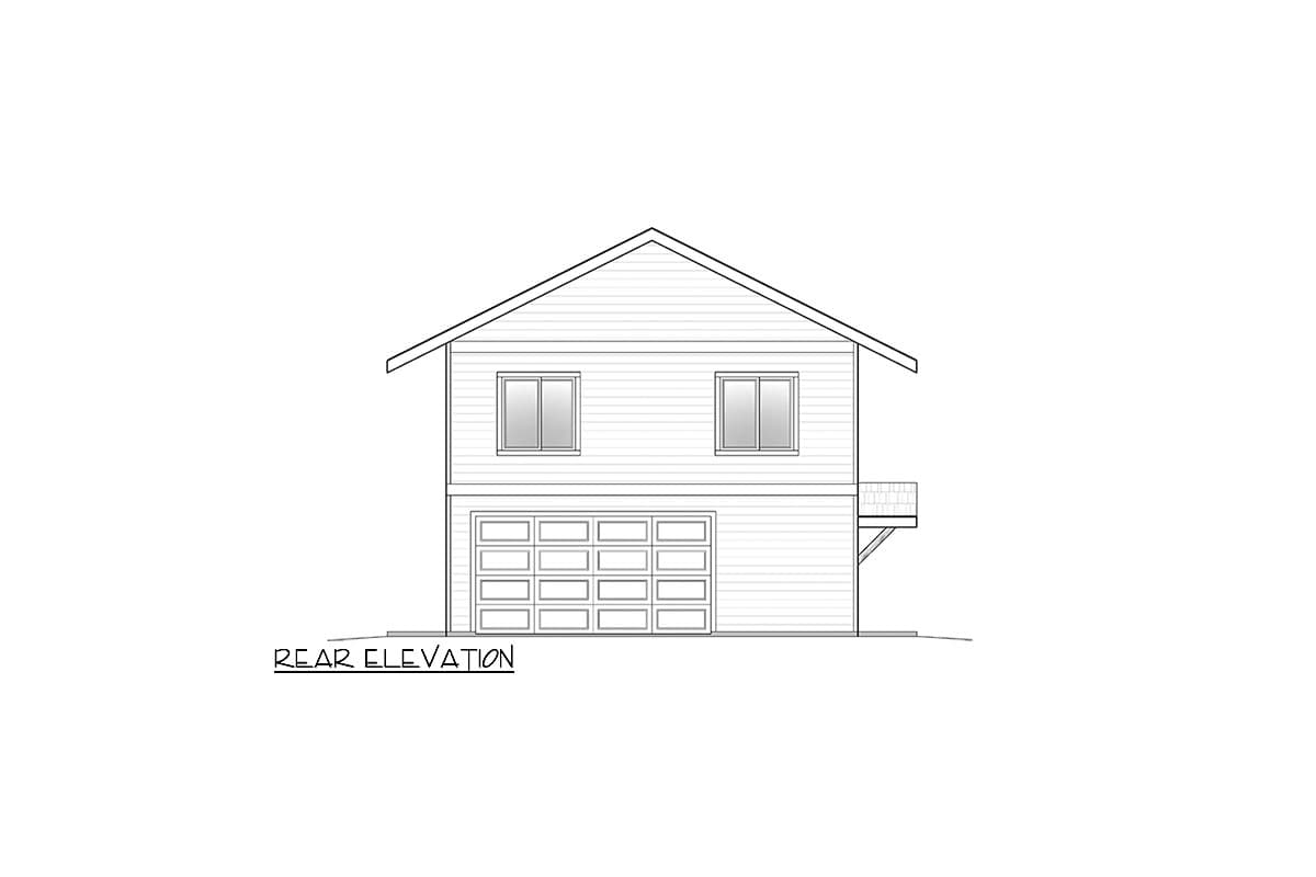 Plan 246023DLR: 2-Story House Plan with 10-Foot-Deep Porch and Covered Deck Above - Image #4 - Contemporary, Mountain