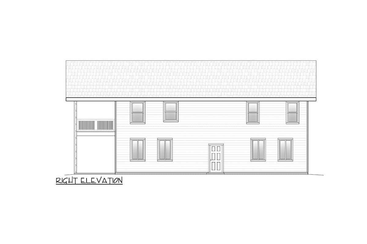 Plan 246023DLR: 2-Story House Plan with 10-Foot-Deep Porch and Covered Deck Above - Image #5 - Contemporary, Mountain