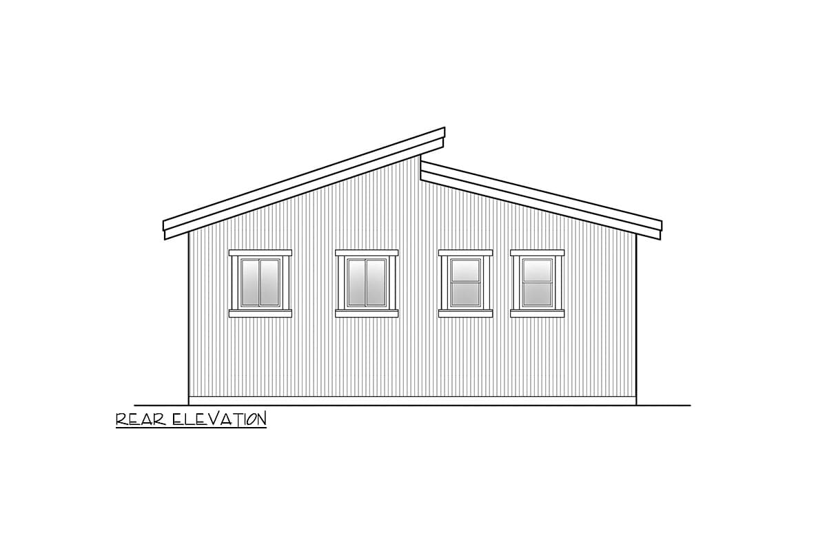 Plan 246025DLR: Contemporary ADU with 1 Bedroom - 479 Sq Ft - Image #4 - Contemporary, Cottage, Vacation