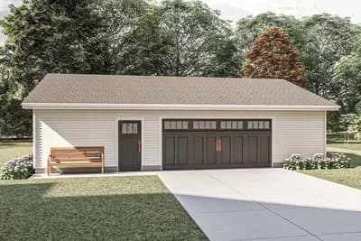 2-Car Detached Garage with Workshop Space - 1200 Sq Ft