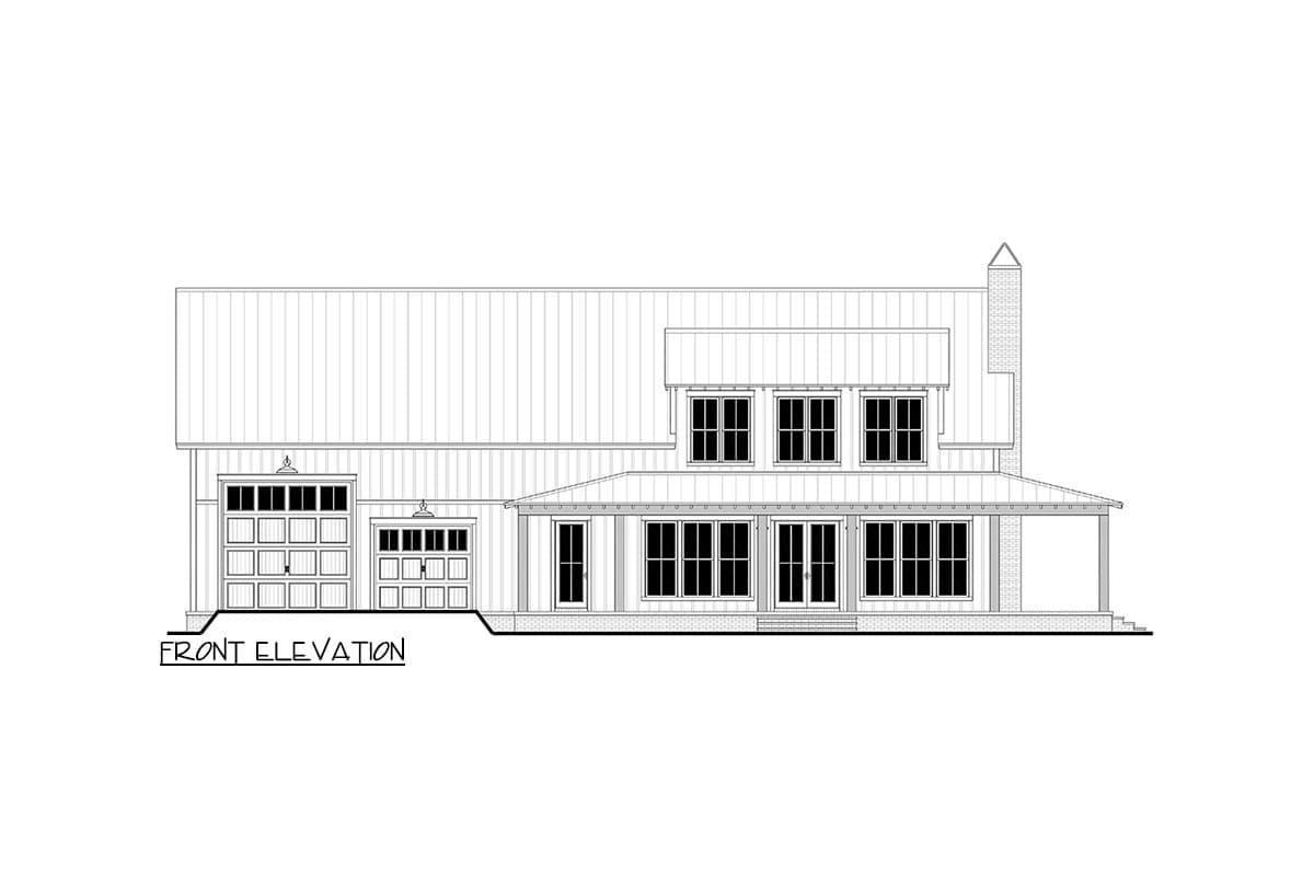 Plan 51949HZ: 2-Story Modern Farmhouse Barndominium House Plan with 4-Beds Under 2800 Square Feet - Image #9 - Barndominium, Country, Farmhouse, Modern Farmhouse, New American