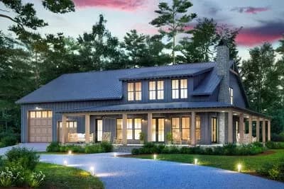 2-Story Modern Farmhouse Barndominium House Plan with 4-Beds Under 2800 Square Feet