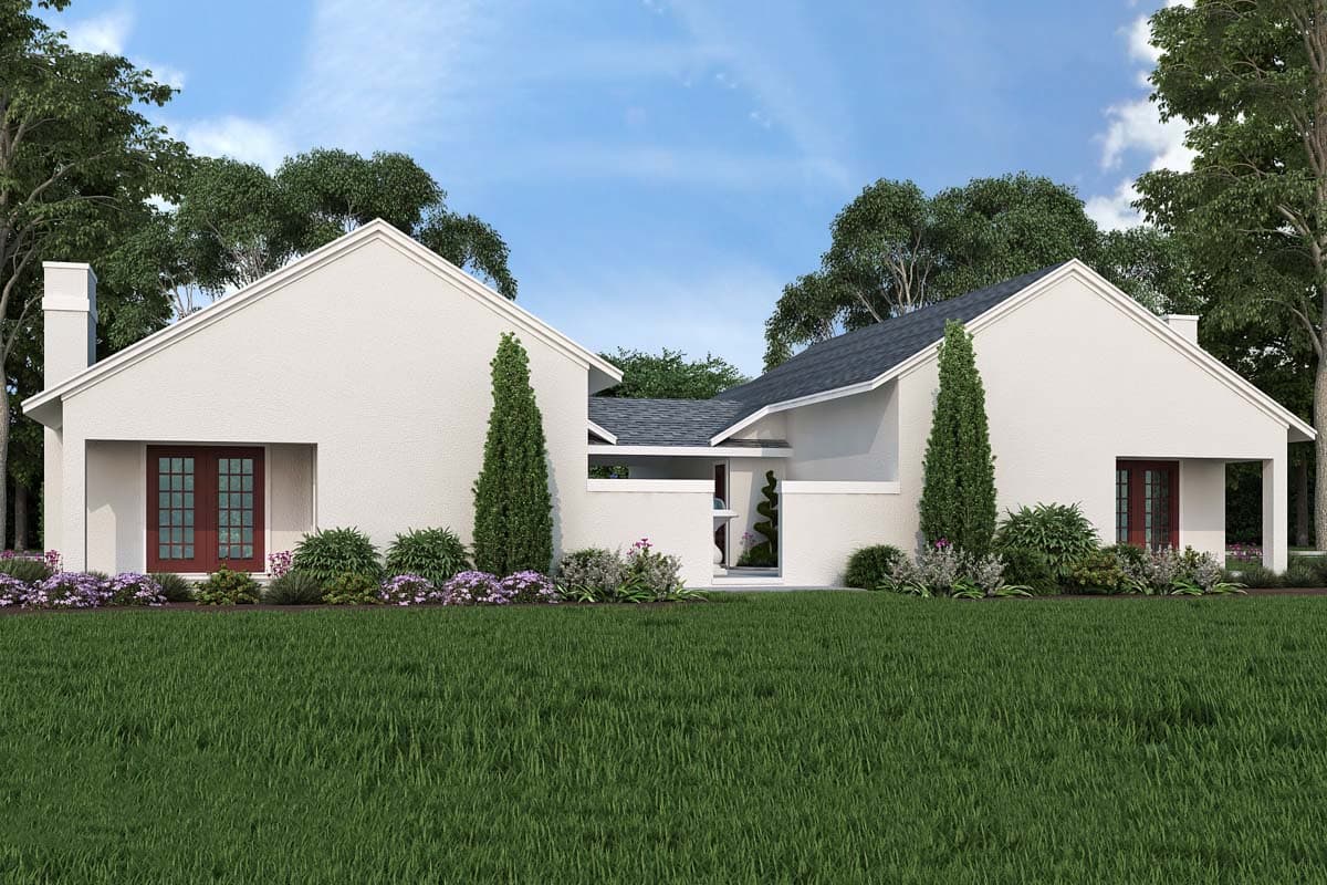 Plan 55232BR: Southern Traditional Duplex House Plan - 1083 Sq Ft Units  - Image #7 - Southern, Southern Traditional
