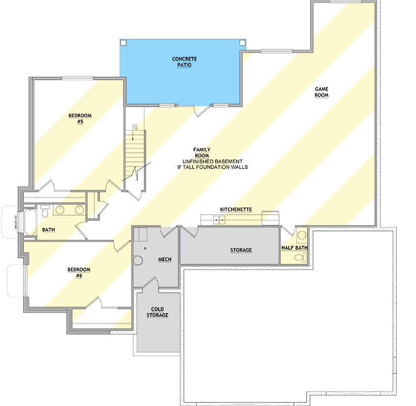 Plan 849023PGE: Mountain Craftsman with Flex Room and Lower Level Expansion - 2638 Sq Ft - Floor Plan - Optional Lower Level - Craftsman, Mountain, Ranch