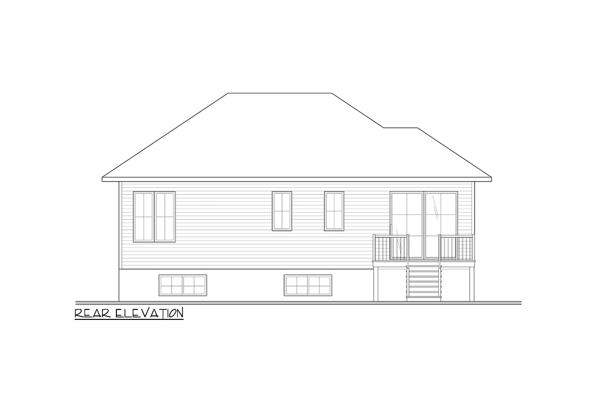 Plan 22681DR: Contemporary Cottage House Plan with Finished Lower Level - 2408 Sq Ft - Image #12 - Cabin, Cottage, Country