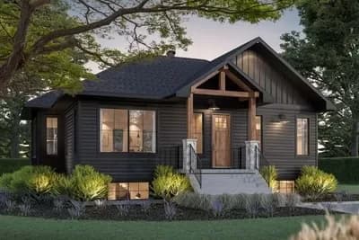 Contemporary Cottage House Plan with Finished Lower Level - 2408 Sq Ft