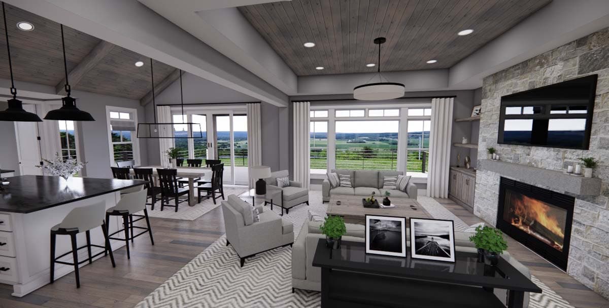 Plan 14783RK: New American House Plan with Two Flex Rooms - 3046 Sq Ft - Image #8 - Country, Farmhouse, Modern Farmhouse, New American