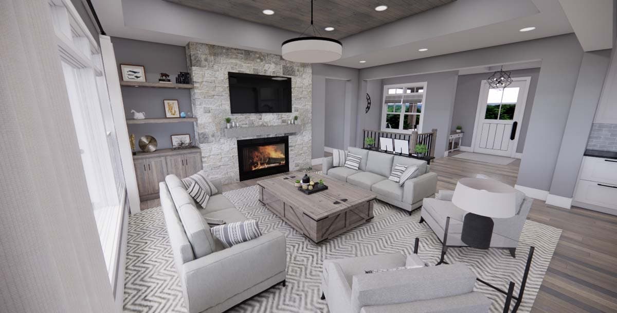 Plan 14783RK: New American House Plan with Two Flex Rooms - 3046 Sq Ft - Image #9 - Country, Farmhouse, Modern Farmhouse, New American