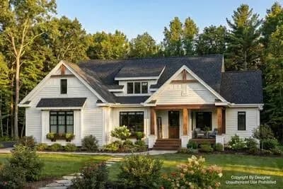 New American House Plan with Two Flex Rooms - 3046 Sq Ft