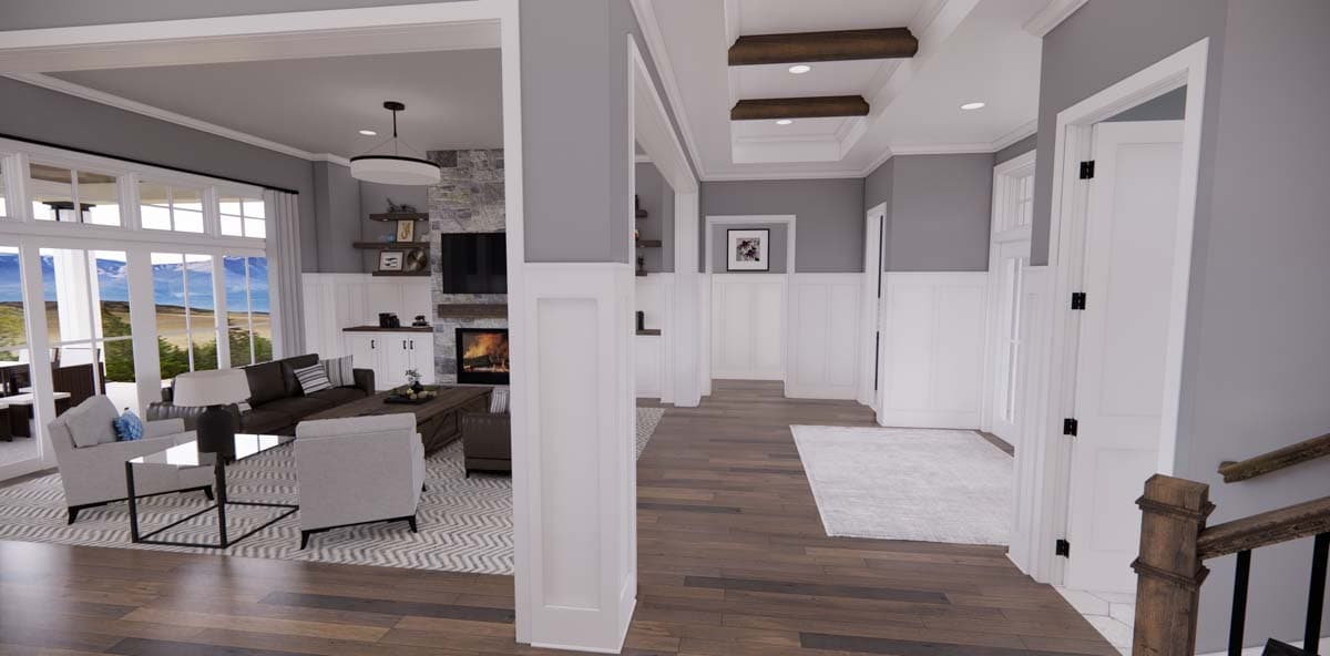 Plan 14785RK: One-Story Modern Farmhouse Plan with Bonus Above Garage - 2112 Sq Ft - Image #10 - Country, Farmhouse, Modern Farmhouse, New American, Ranch