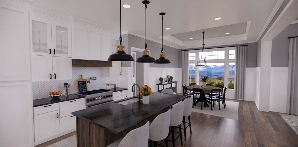 Plan 14785RK: One-Story Modern Farmhouse Plan with Bonus Above Garage - 2112 Sq Ft - Image #14 - Country, Farmhouse, Modern Farmhouse, New American, Ranch