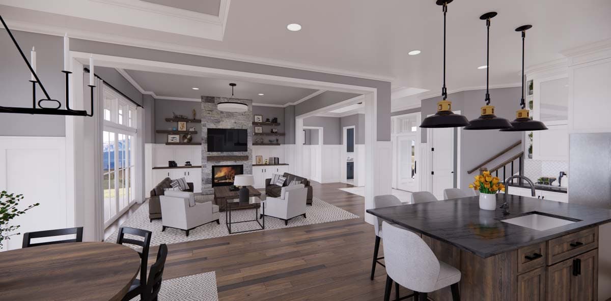 Plan 14785RK: One-Story Modern Farmhouse Plan with Bonus Above Garage - 2112 Sq Ft - Image #18 - Country, Farmhouse, Modern Farmhouse, New American, Ranch