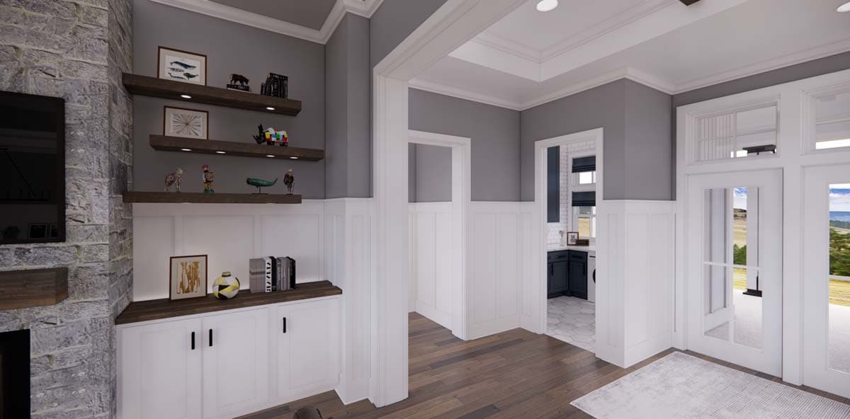 Plan 14785RK: One-Story Modern Farmhouse Plan with Bonus Above Garage - 2112 Sq Ft - Image #19 - Country, Farmhouse, Modern Farmhouse, New American, Ranch