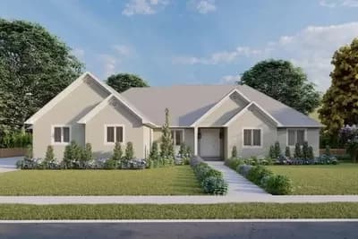 One-Story House Plan with 3 Bedrooms and a Home Office - 2576 Sq Ft