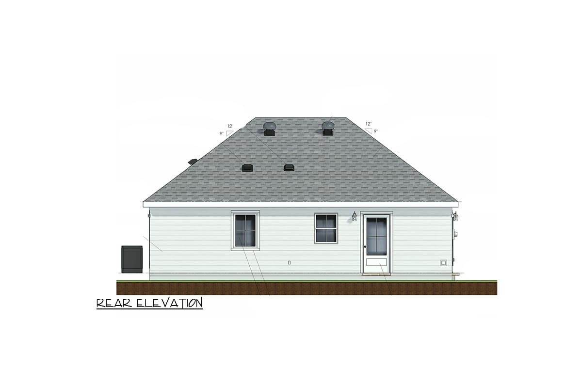 Plan 185000PHD: Country Home Plan with Corner Porch - 1298 Sq Ft - Image #26 - Country, Southern