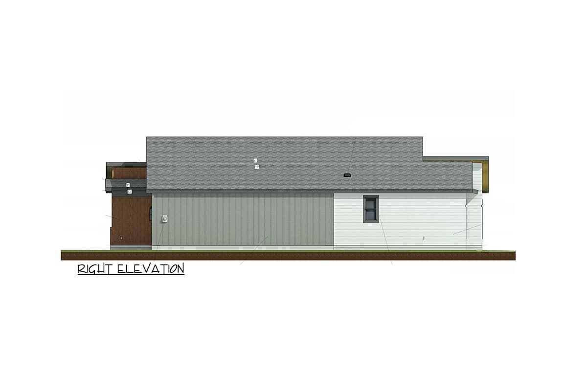 Plan 185001PHD: 3 Bed 2 Bath Modern Style Home Plan - 1464 Sq Ft - Image #26 - Contemporary, Mid Century Modern, Modern
