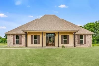 3 Bed Acadian-Style House Plan with Carport - 1705 Sq Ft