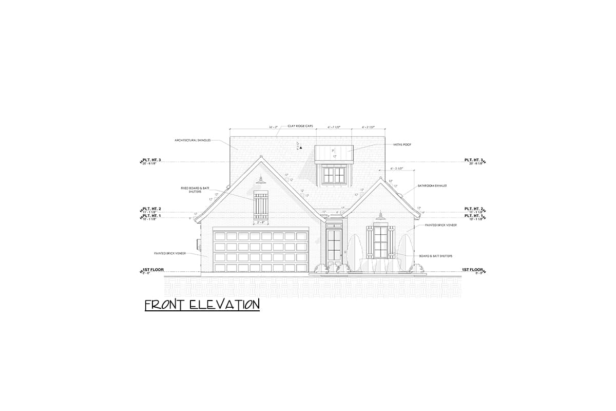 Plan 185004PHD: Acadian-Style House Plan with  Bedrooms - 1823 Sq Ft - Image #41 - Acadian, French Country, Southern
