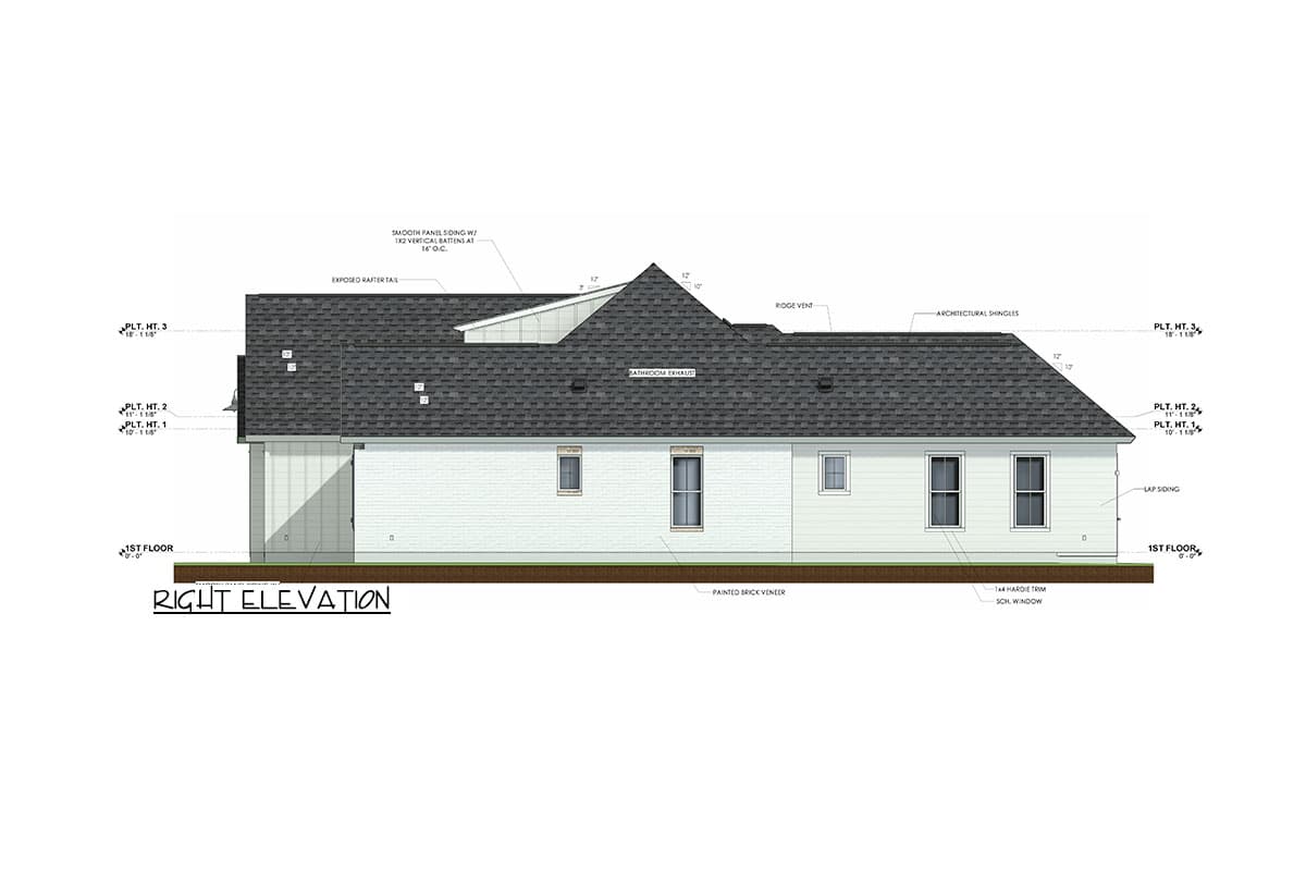 Plan 185005PHD: New American House Plan with Outdoor Fireplace - 2142 Sq Ft - Image #49 - Country, Farmhouse, Modern Farmhouse, New American