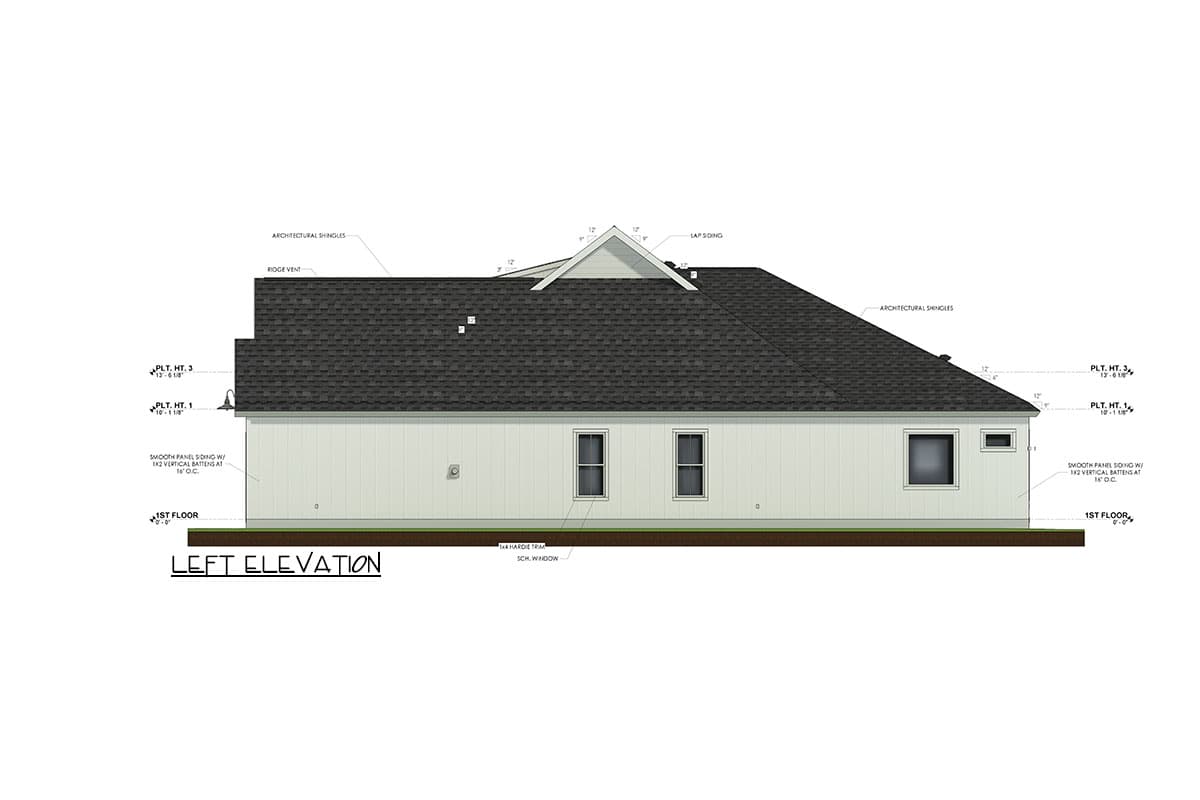 Plan 185007PHD: 4 Bed Transitional House Plan with Outdoor Kitchen and Fireplace - Image #40 - Country, Modern Farmhouse, New American, Southern, Transitional