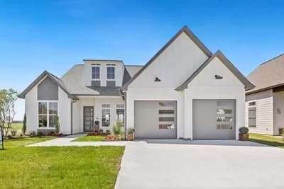 4 Bed Transitional House Plan with Outdoor Kitchen and Fireplace