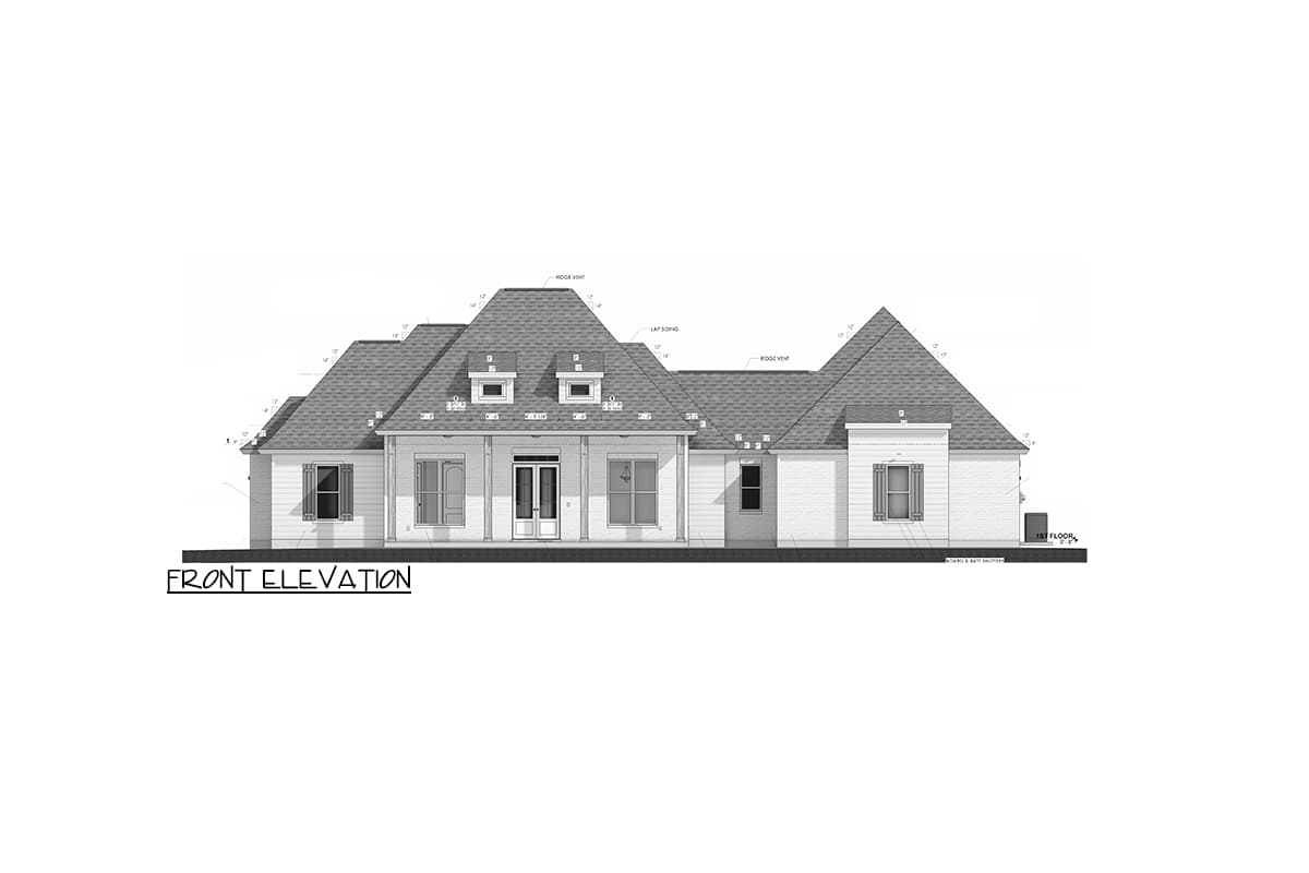 Plan 185009PHD: 4-Bed Traditional Southern-Style House Plan under 2500 Square Feet - Image #50 - Acadian, European, French Country, Southern, Southern Traditional