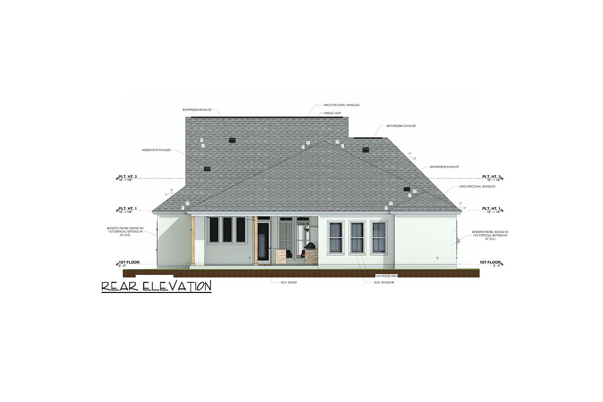Plan 185012PHD: Modern Farmhouse with Outdoor Kitchen and Fireplace - 2187 Sq Ft - Image #5 - Country, Modern Farmhouse, New American