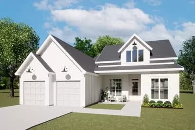 Modern Farmhouse with Outdoor Kitchen and Fireplace - 2187 Sq Ft