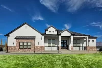 5-Bed New American House Plan with Finished Lower Level - 6461 Sq Ft