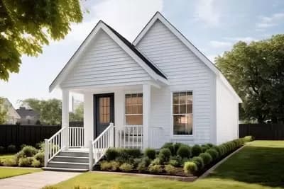 One-Bed Country Cottage with Covered Front Porch - 525 Sq Ft