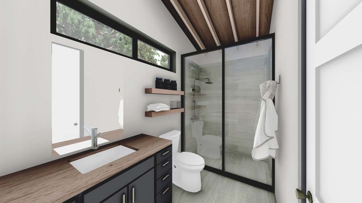 Plan 380013ASH: 300 Square Foot Contemporary Scandinavian-Style House Plan - Image #8 - Cabin, Contemporary, Modern, Scandinavian, Vacation