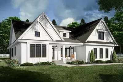 Modern Farmhouse Plan with Bonus Expansion - 2451 Sq Ft