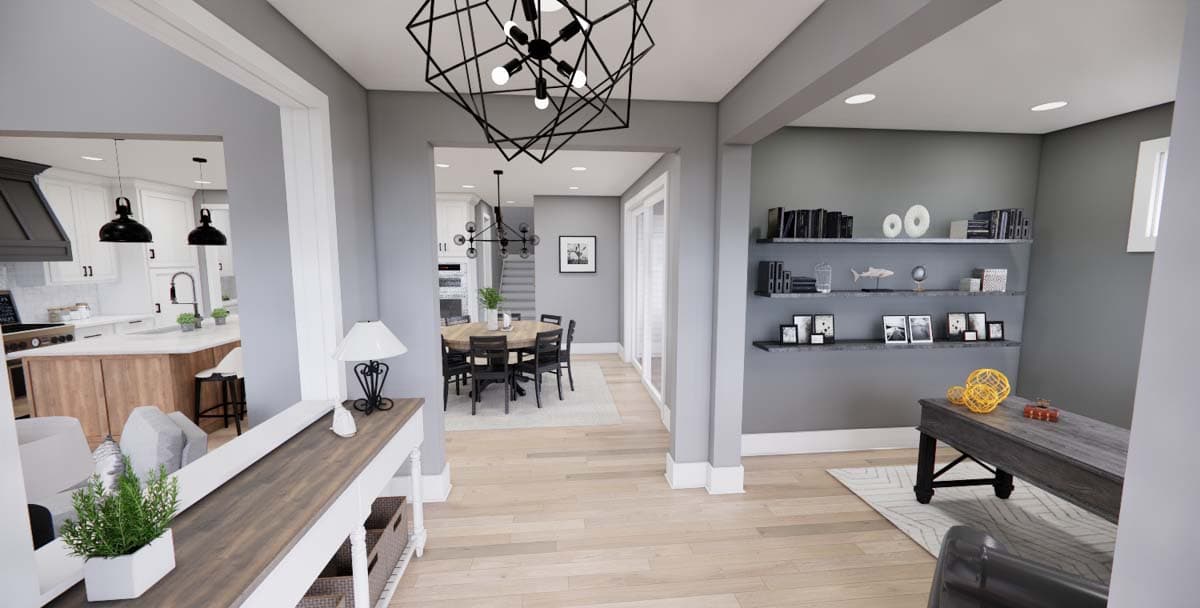 Plan 14787RK: Transitional Farmhouse Plan with Side Porch - 2419 Sq Ft - Image #7 - Country, Farmhouse, Modern Farmhouse, New American, Transitional