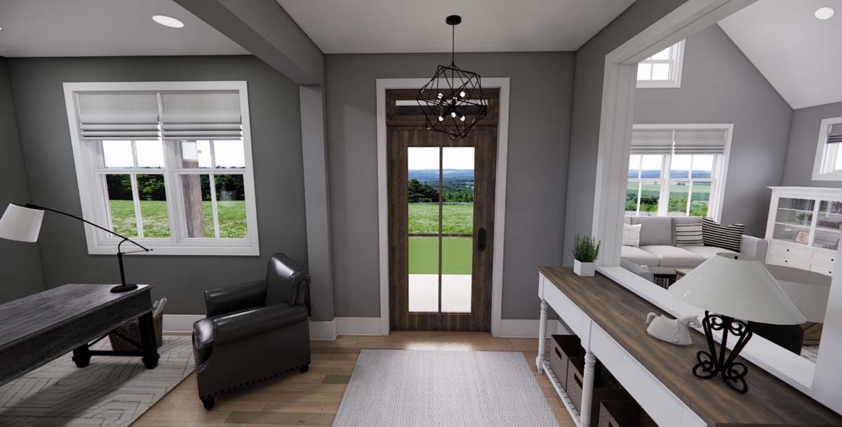 Plan 14787RK: Transitional Farmhouse Plan with Side Porch - 2419 Sq Ft - Image #8 - Country, Farmhouse, Modern Farmhouse, New American, Transitional