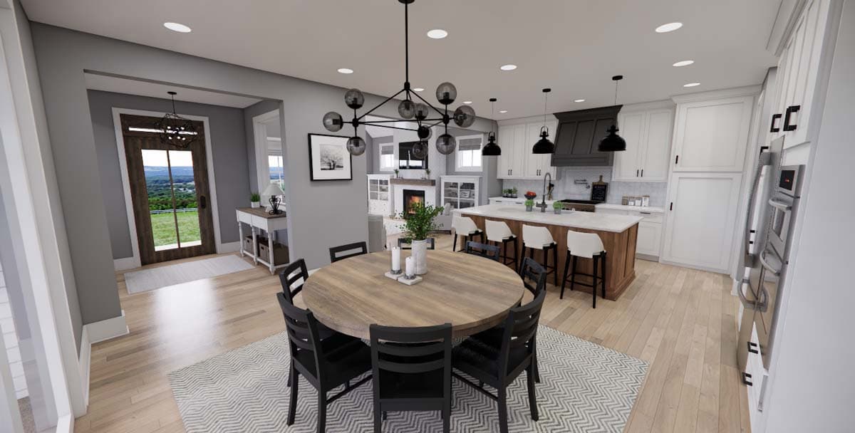 Plan 14787RK: Transitional Farmhouse Plan with Side Porch - 2419 Sq Ft - Image #12 - Country, Farmhouse, Modern Farmhouse, New American, Transitional