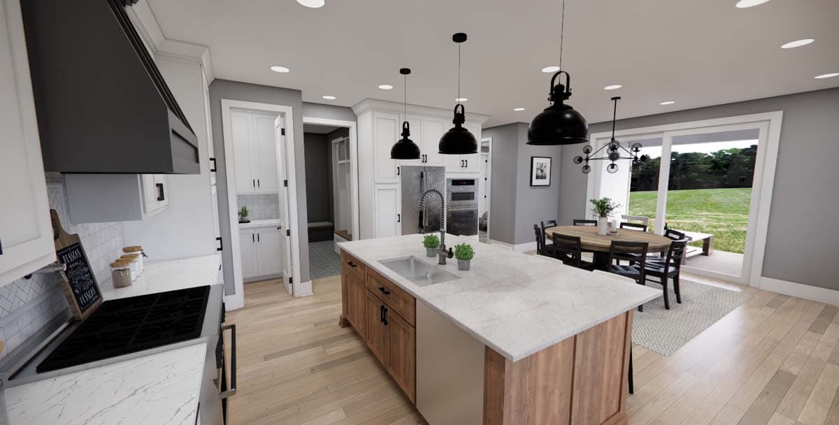 Plan 14787RK: Transitional Farmhouse Plan with Side Porch - 2419 Sq Ft - Image #15 - Country, Farmhouse, Modern Farmhouse, New American, Transitional