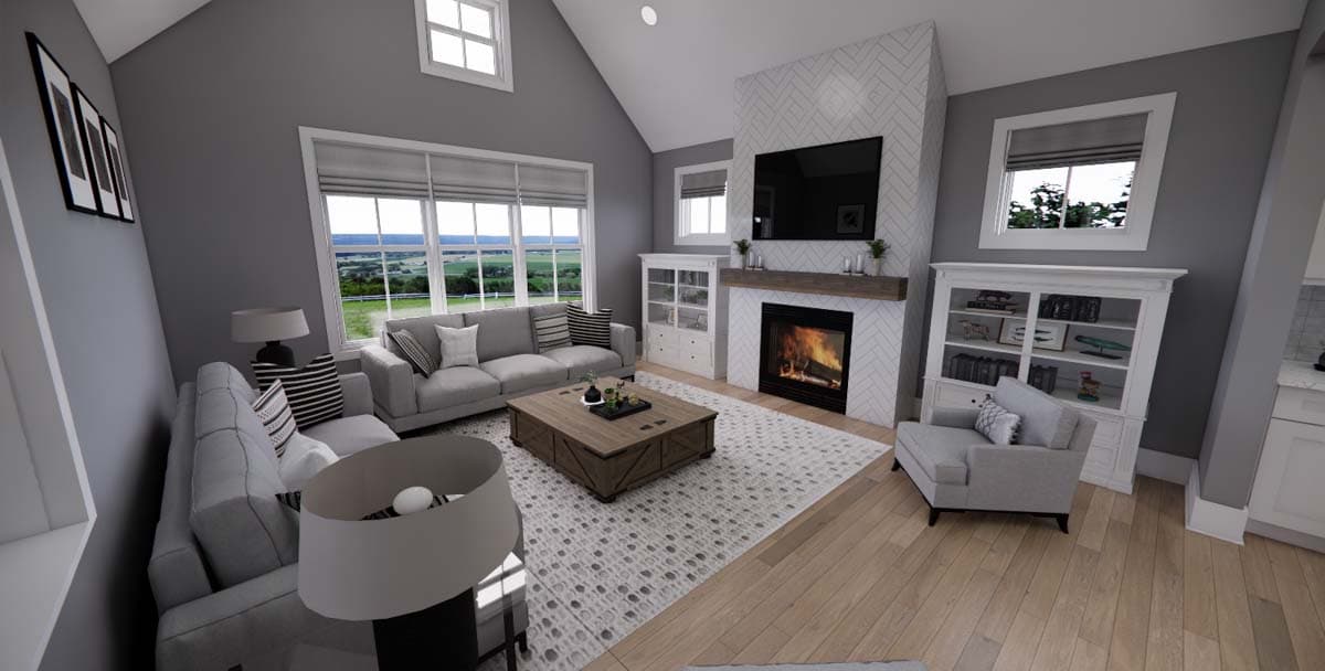 Plan 14787RK: Transitional Farmhouse Plan with Side Porch - 2419 Sq Ft - Image #16 - Country, Farmhouse, Modern Farmhouse, New American, Transitional