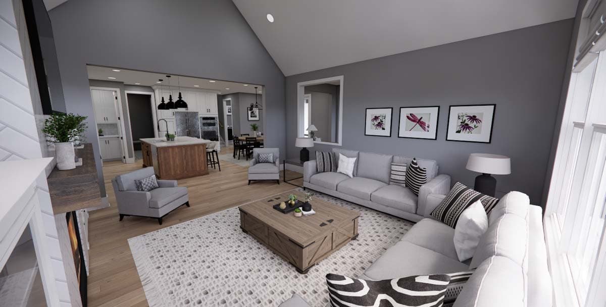 Plan 14787RK: Transitional Farmhouse Plan with Side Porch - 2419 Sq Ft - Image #18 - Country, Farmhouse, Modern Farmhouse, New American, Transitional