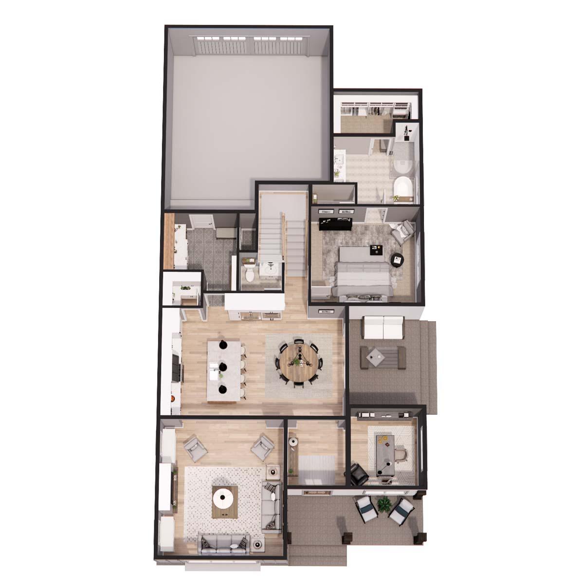 Plan 14787RK: Transitional Farmhouse Plan with Side Porch - 2419 Sq Ft - Image #41 - Country, Farmhouse, Modern Farmhouse, New American, Transitional